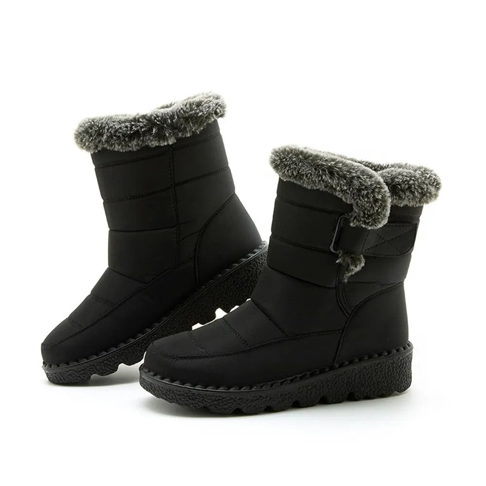 Damen warme Baumwolle Fell Stiefeletten R&B