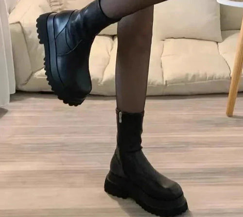 Damen Plattform Chelsea Stiefeletten mitWarmfutter – Liora R&B