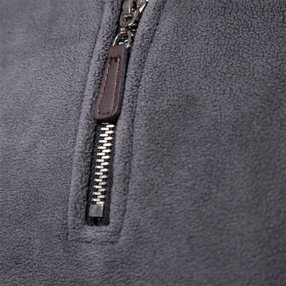 R&B | Klassische Fleecejacke mit Hohem Kragen Polyester Warm und Bequem