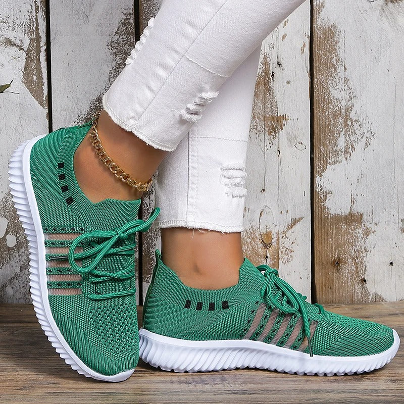 Frauen atmungsaktive Strick-Sneaker R&B