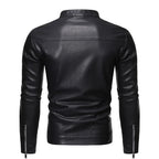 R&B | Lederjacke mit Stehkragen