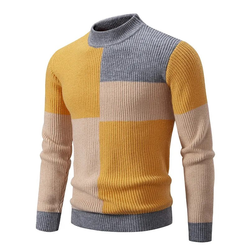 R&B | Strickblockmuster Pullover Stilvoll und Modern