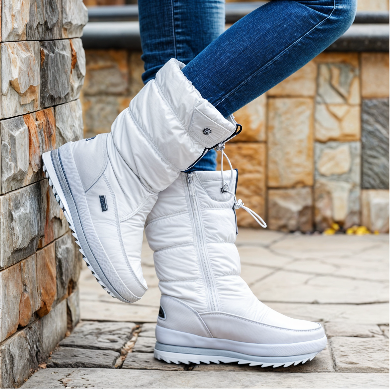Dicke Plüschwinterstiefel für Frauen R&B