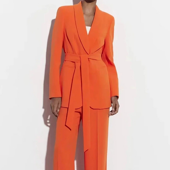 R&B | Mehrfarben Hausbekleidungsstil Blazer und Hose Set