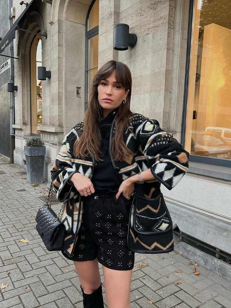 R&B | Herbstjacke mit Print
