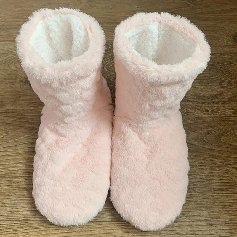 R&B | Memory Foam Hausschuhe Mit Fell Und Thermofunktion In Stiefelettengröße