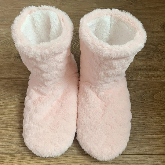 R&B | Memory Foam Hausschuhe Mit Fell Und Thermofunktion In Stiefelettengröße