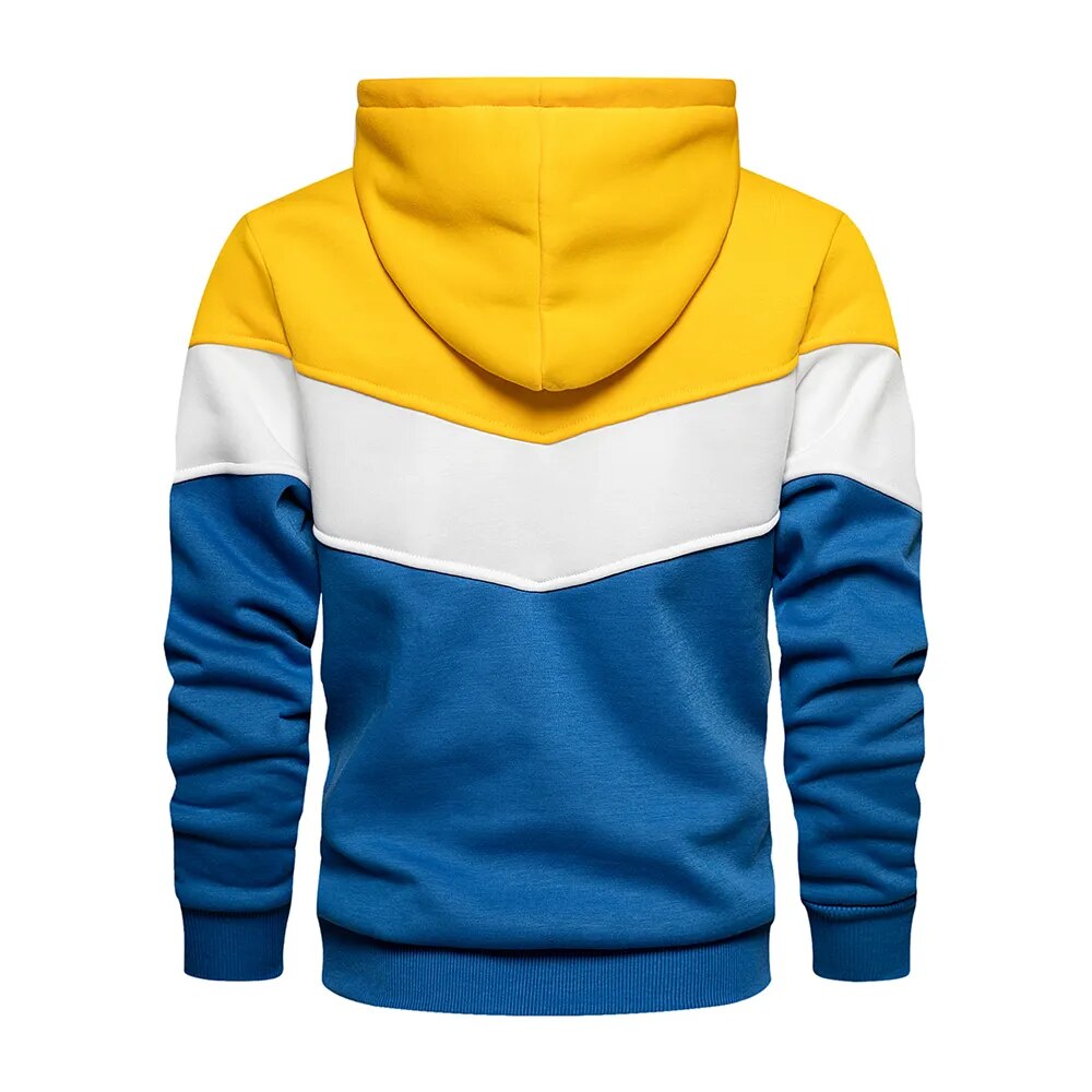 R&B | Kontrastfarbiger Hoodie für Männer Baumwolle Stilvoll und Warm