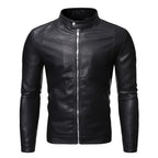 R&B | Lederjacke mit Stehkragen