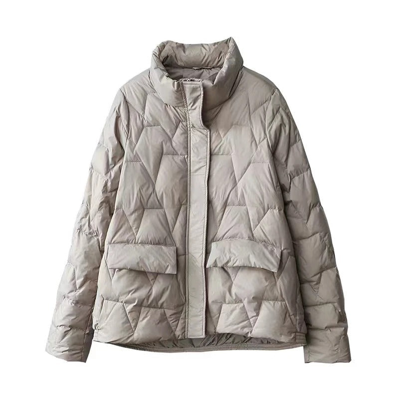 R&B | Ultraleichte Wattierte Daunenjacke Mit Stehkragen Für Frauen
