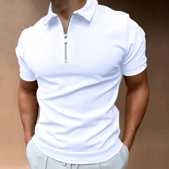R&B | Herren Polo Shirt Polo mit Reißverschluss und Kragen Klassisches Design & Elegant