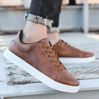 R&B | Sneakers Herren Leder Sneakers Komfortabel Trendy Freizeit Sneakers