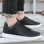R&B | Sneakers Herren Leder Sneakers Komfortabel Trendy Freizeit Sneakers