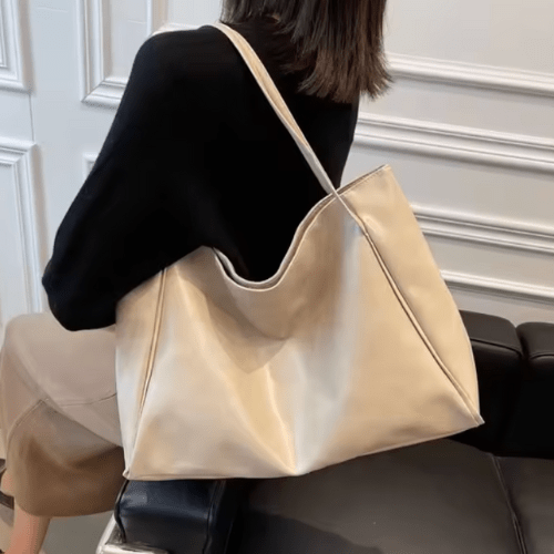R&B | Große Damen Leder Schultertasche Handtasche Shopper Burgunderrot