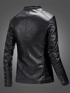 R&B | Herren Blazer - Lässiger Leder Slim Fit Blazer