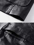R&B | Herren Blazer - Lässiger Leder Slim Fit Blazer