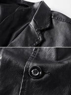 R&B | Herren Blazer - Lässiger Leder Slim Fit Blazer
