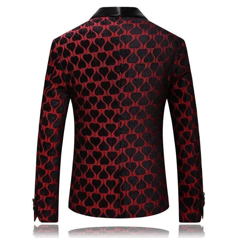 R&B | Herren Blazer - Roter Reverskragen Smoking Blazer