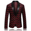 R&B | Herren Blazer - Roter Reverskragen Smoking Blazer