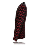 R&B | Herren Blazer - Roter Reverskragen Smoking Blazer