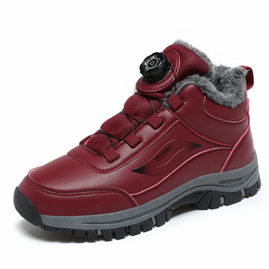 Wasserdichte Stiefeletten mit flacher Sohle aus Plüsch R&B