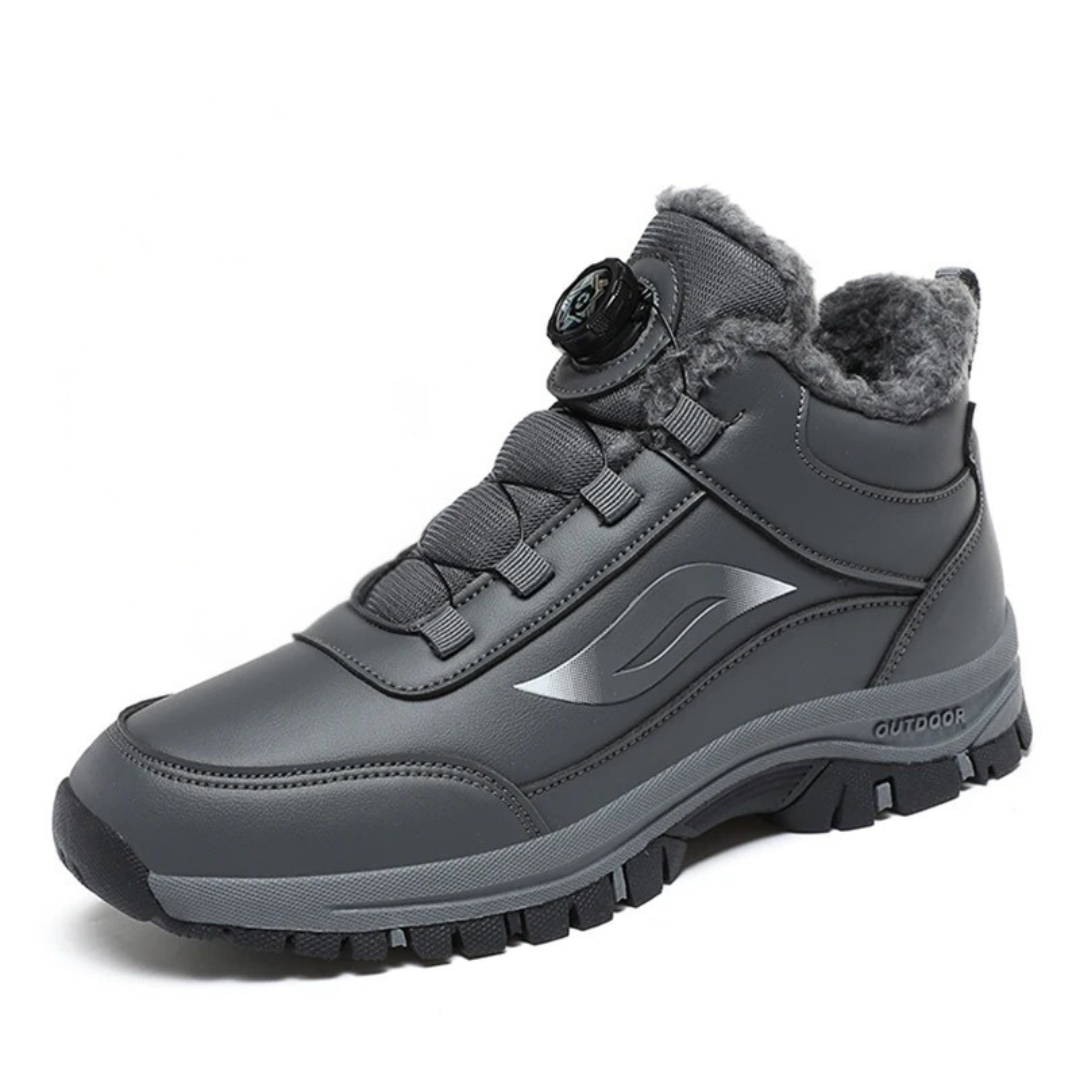 Wasserdichte Stiefeletten mit flacher Sohle aus Plüsch R&B