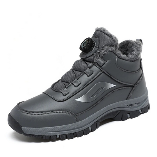 Wasserdichte Stiefeletten mit flacher Sohle aus Plüsch R&B