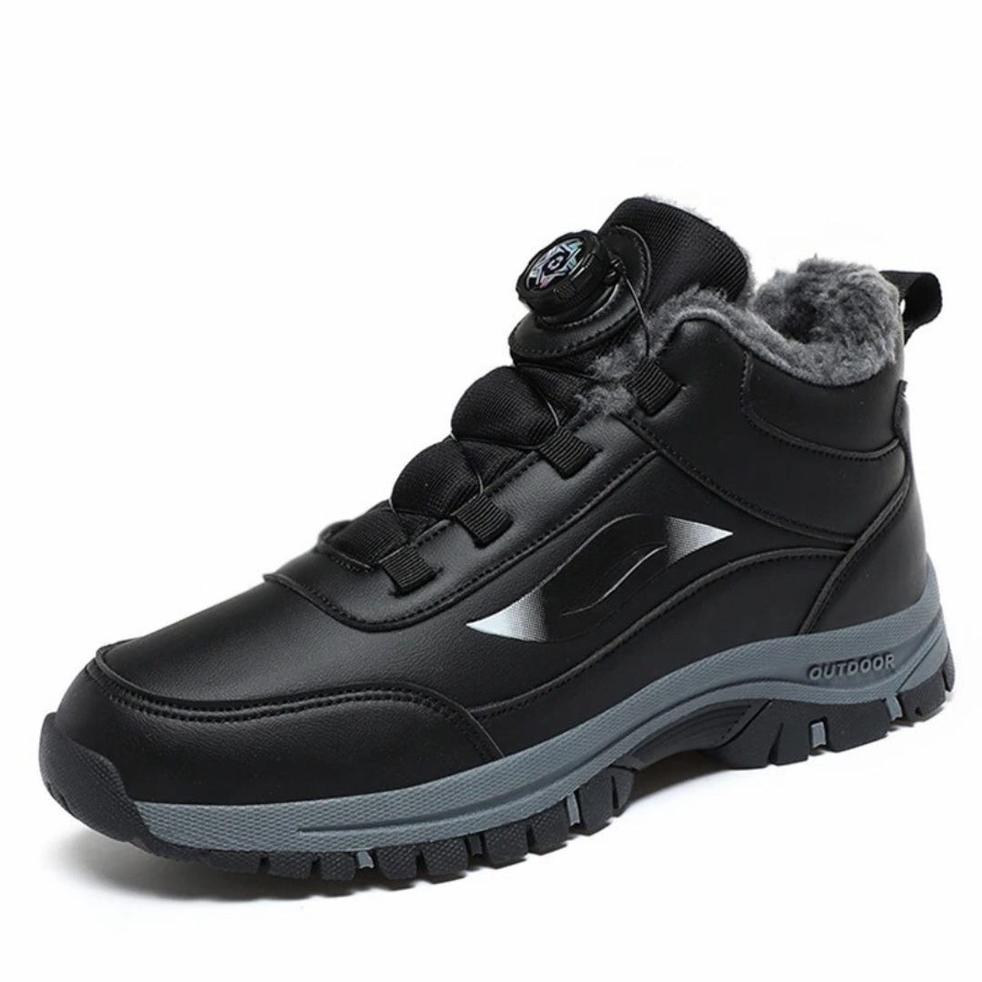 Wasserdichte Stiefeletten mit flacher Sohle aus Plüsch R&B