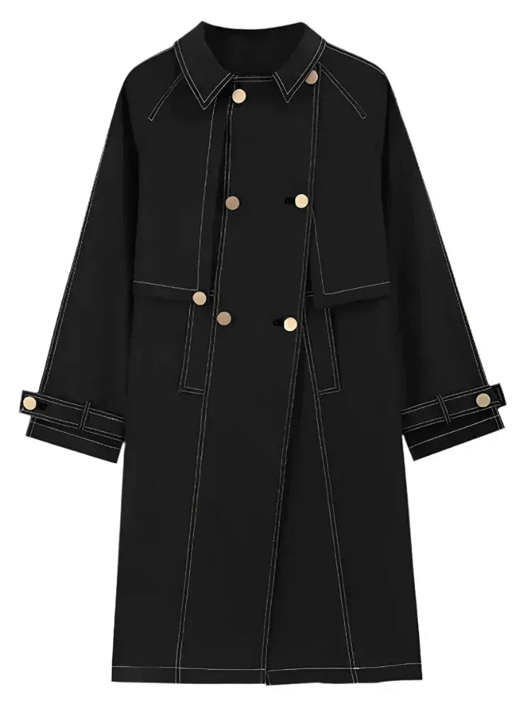 R&B | Herren Lässiger Lockerer Doppelreihiger Trenchcoat