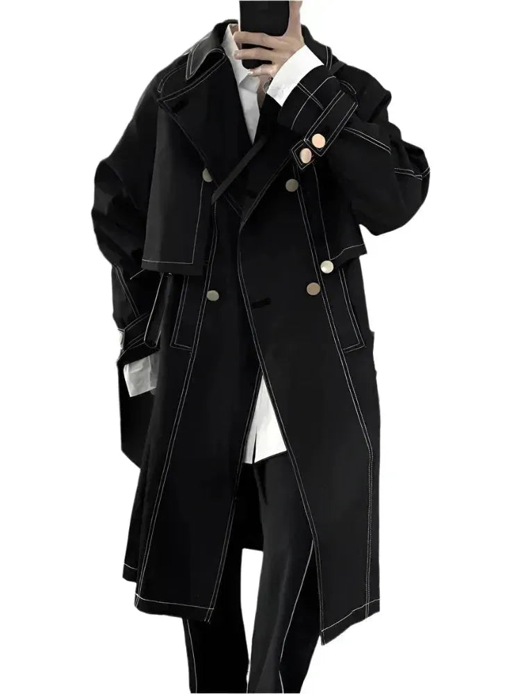 R&B | Herren Lässiger Lockerer Doppelreihiger Trenchcoat