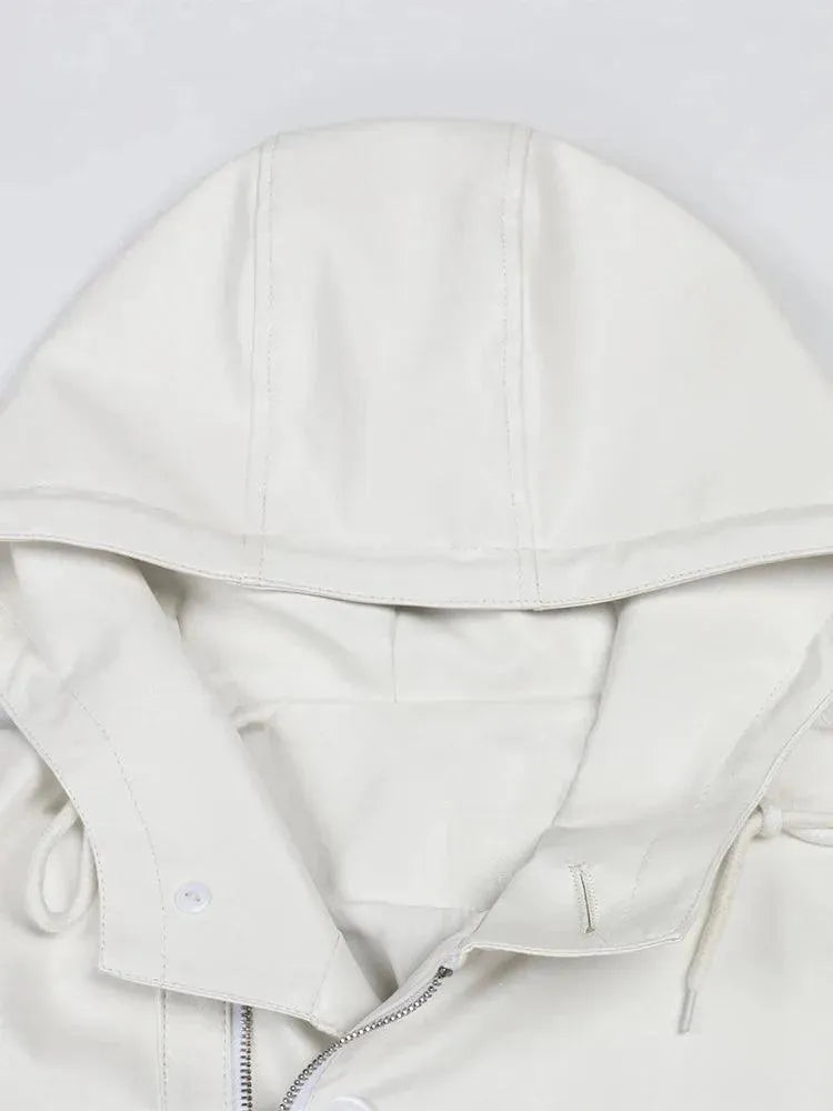 R&B | Herren Kapuzenlose Lederübercoat