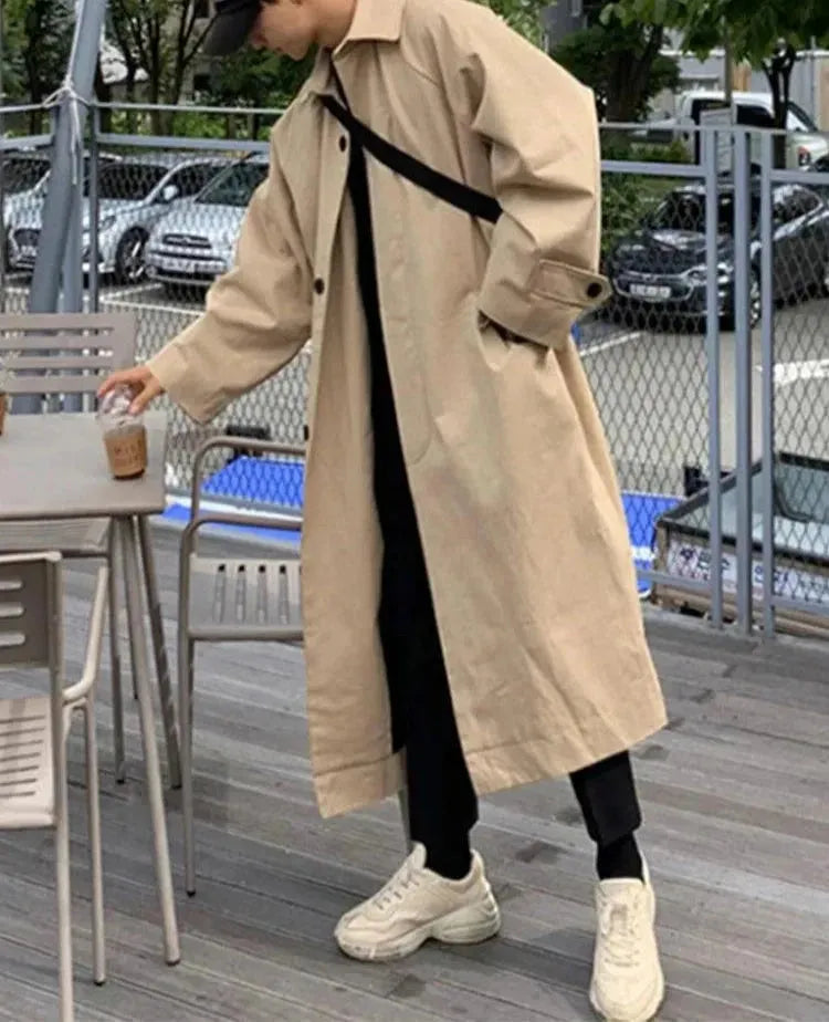 R&B | Herren Lange Übergroße Steppjacke