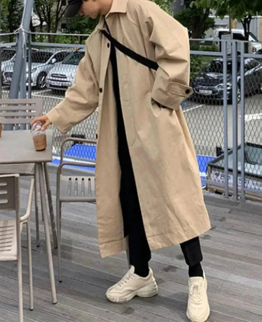 R&B | Herren Lange Übergroße Steppjacke