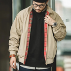 R&B | Herren Baumwoll Harrington Jacke - Klassisch & Vielseitig