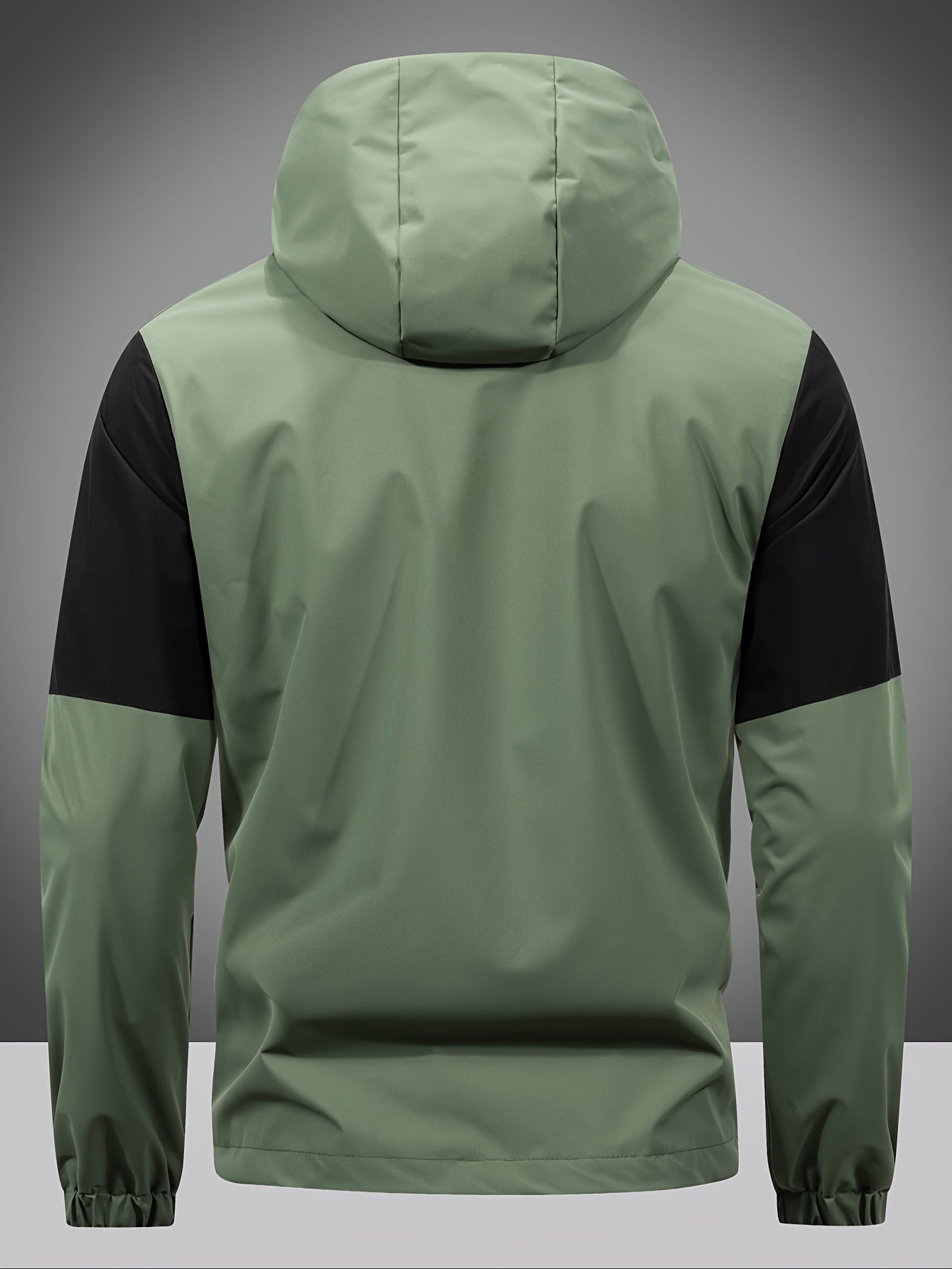 R&B | Herrenjacke mit Reißverschluss, Kapuze und Farbblockdesign