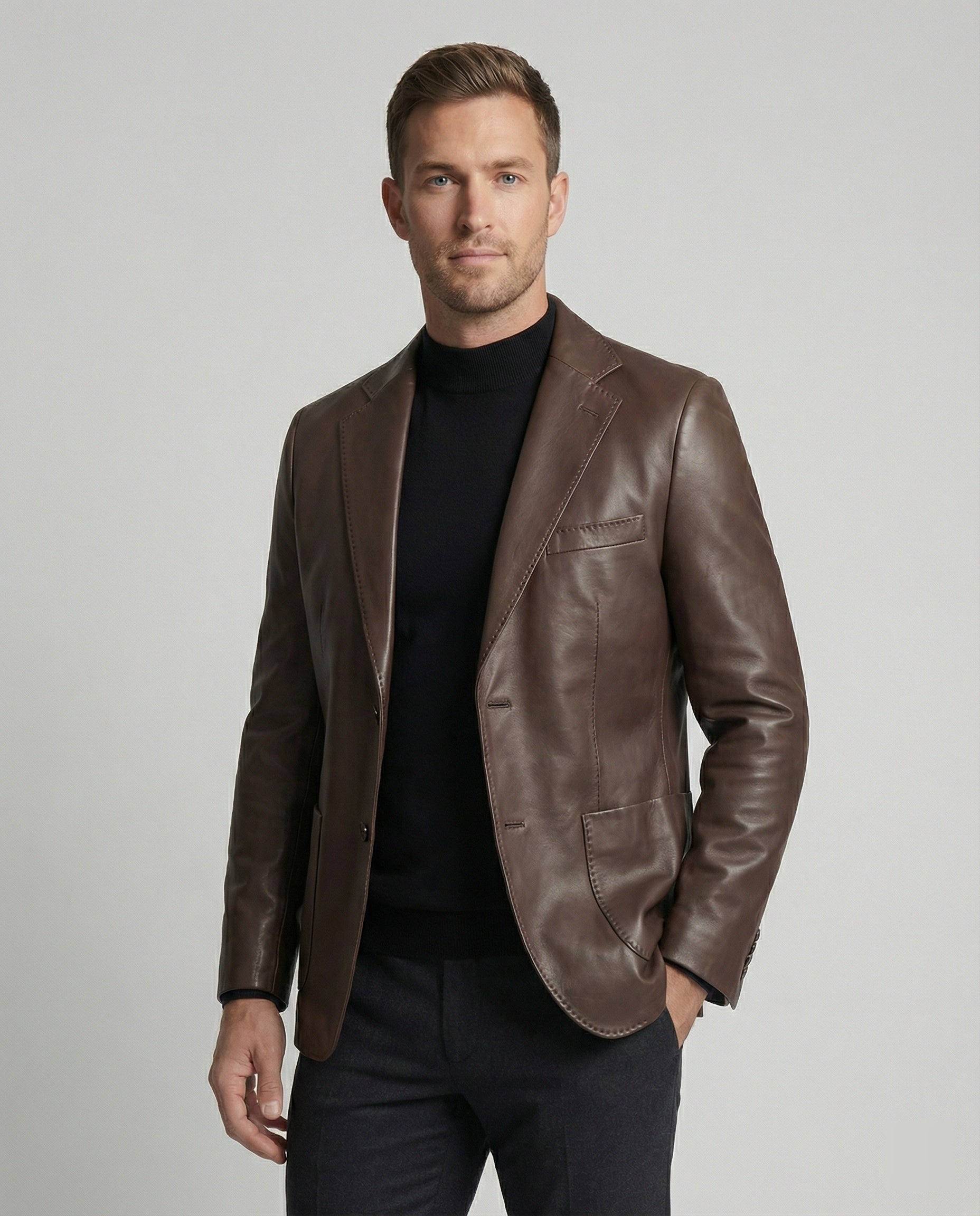 R&B | Herren Leder Blazer