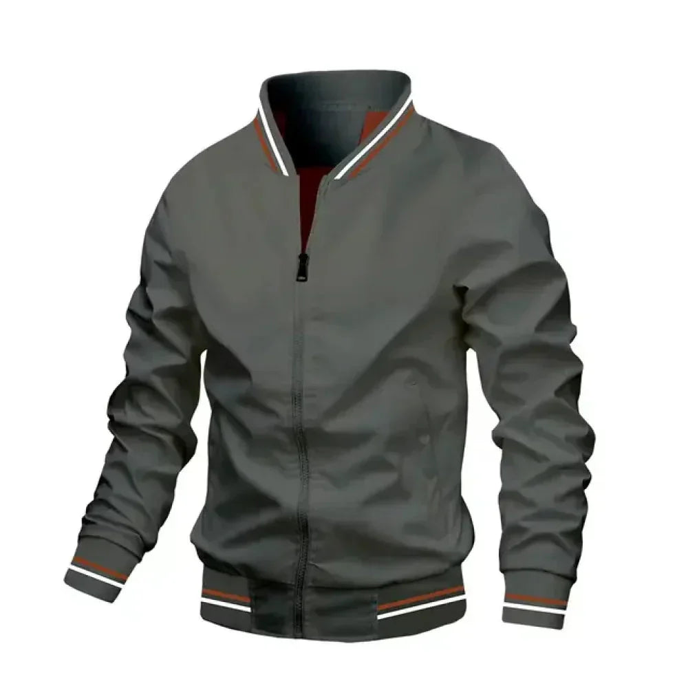 R&B | Herren Leichte Sommer Gestreifte Bomberjacke