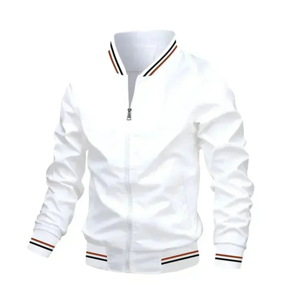 R&B | Herren Leichte Sommer Gestreifte Bomberjacke