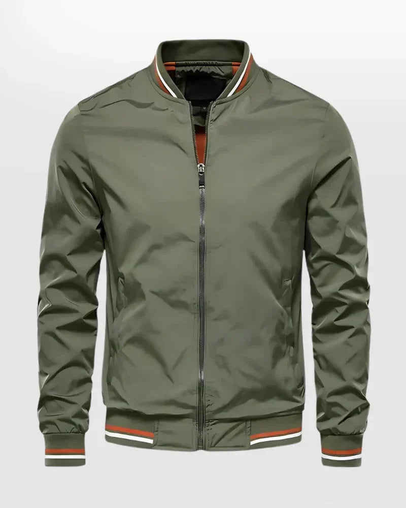 R&B | Herren Leichte Sommer Gestreifte Bomberjacke