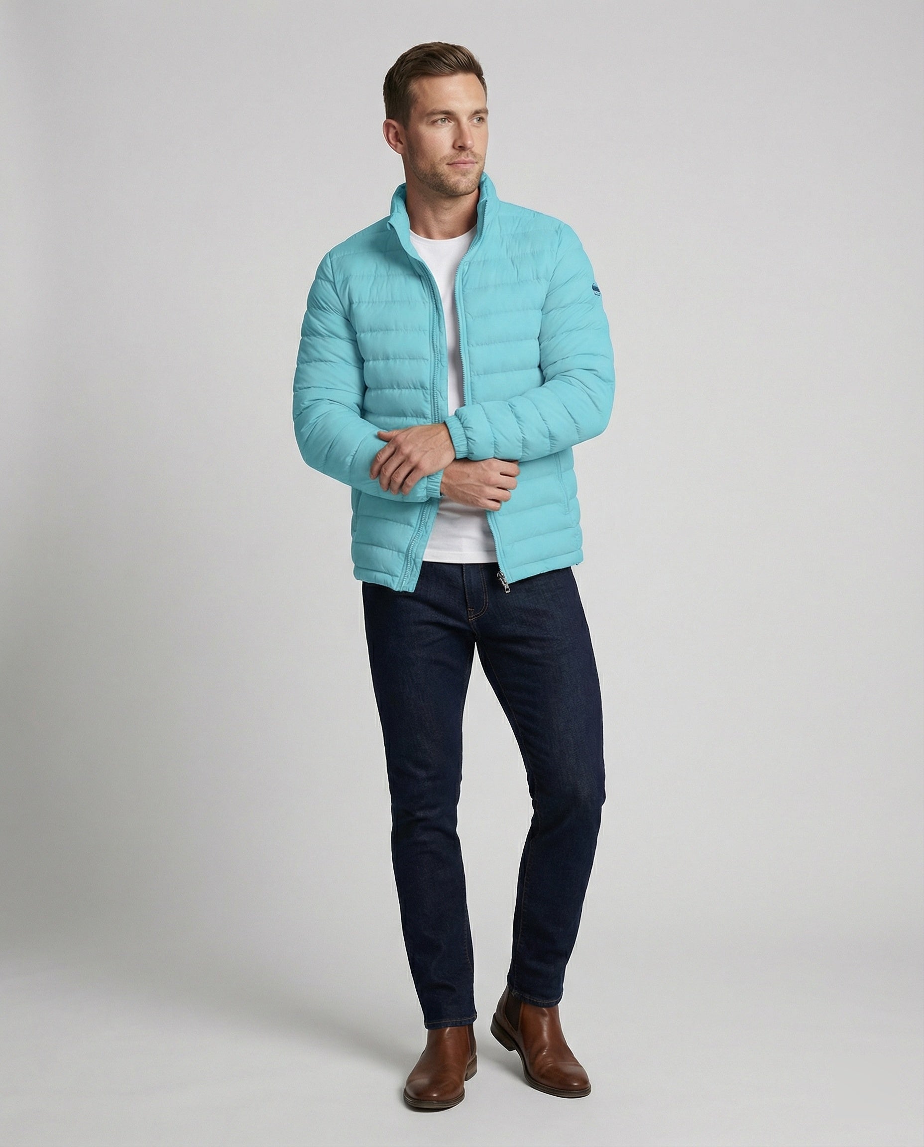 R&B | Herren Luxus Daunen-Pufferjacke - Warm & Stylisch
