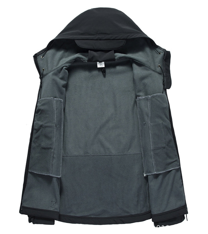 R&B | Herren Softshelljacke mit Kapuze