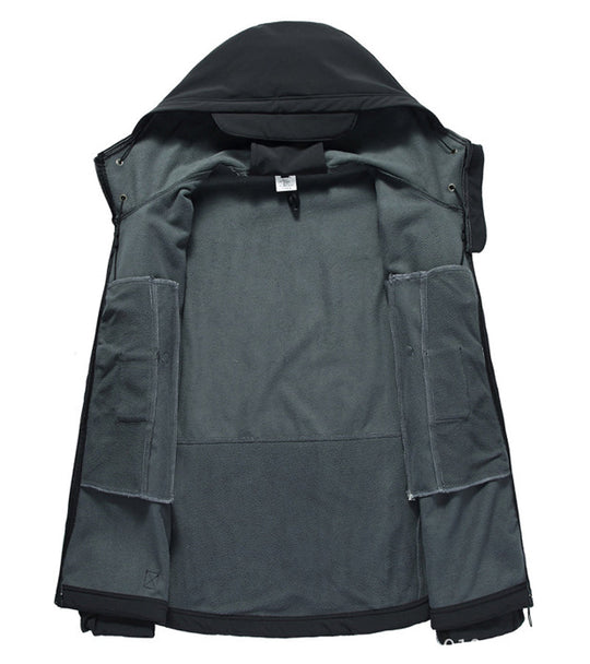 R&B | Herren Softshelljacke mit Kapuze