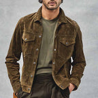 R&B | Herren Vintage Cordjacke mit Brusttaschen