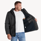R&B | Herren wasserdichter Winterparka mit fellgefütterter Kapuze