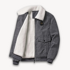 R&B | Herren Wintercord-Jacke mit Sherpa-Futter