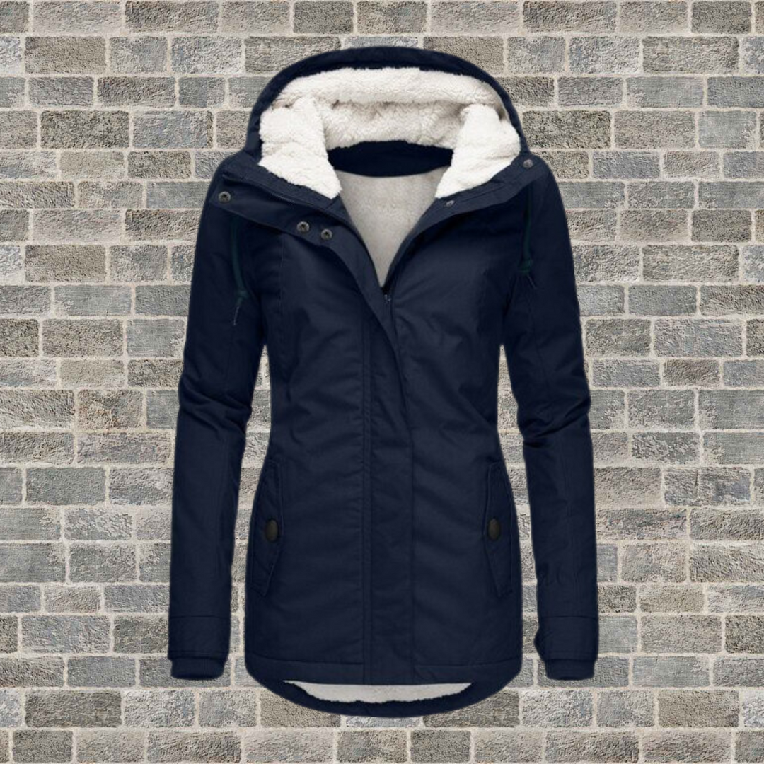 R&B | Mila Falten Baumwoll Winterjacke mit Kapuze