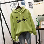 R&B Damen Hoodie mit Smile-Print und Kapuze