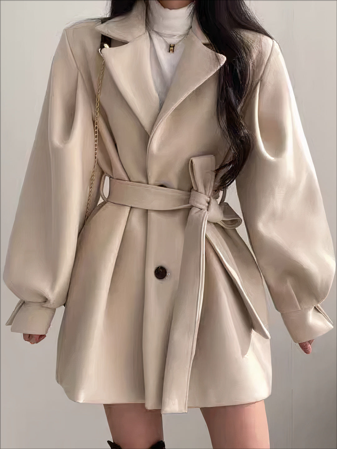 R&B | Wolljacke mit Gürtel