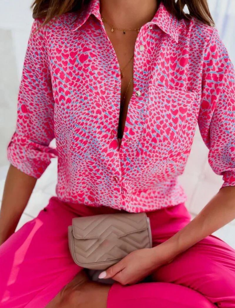 Heidi-Mode | Damen-Sommerbluse mit Umlegekragen