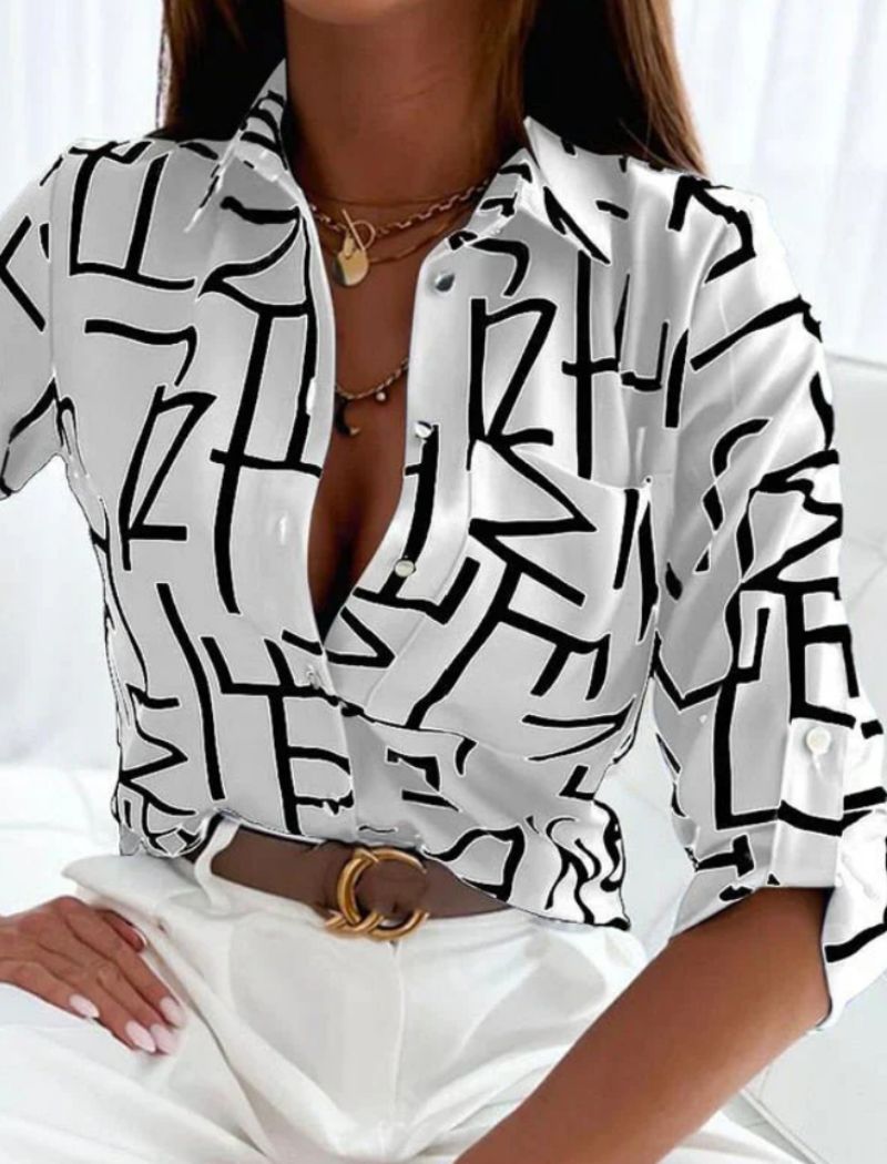 Heidi-Mode | Damen-Sommerbluse mit Umlegekragen
